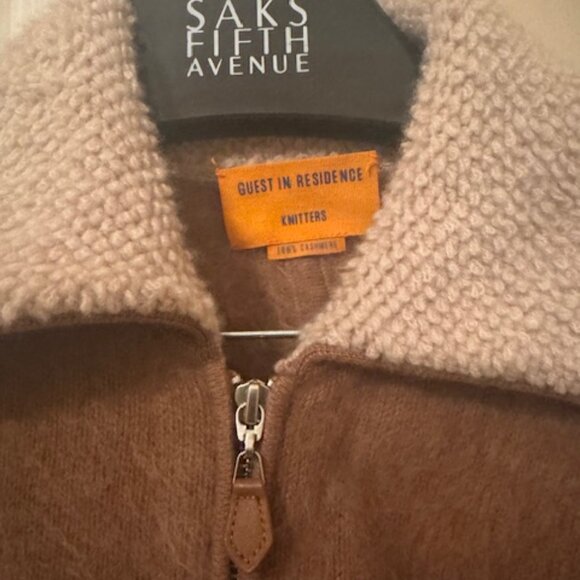 Guest in Residence  Grizzly Cashmere Bomber Jacket New Size Small No tags! - Picture 5 of 5